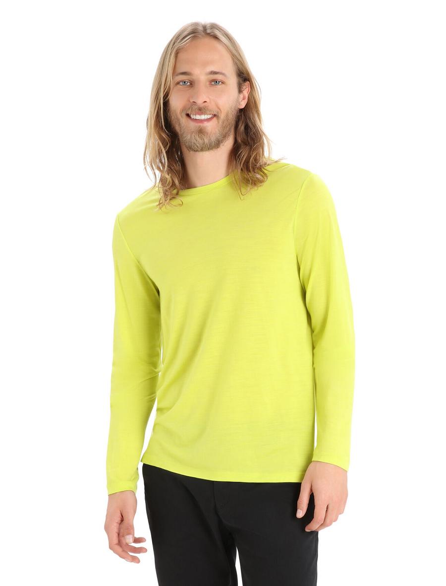 Icebreaker Merino Sphere II T-Shirt Miesten Long Sleeve Keltainen | FI 1229OKIR